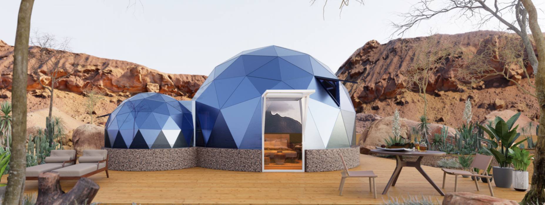 资中县球形智能光伏玻璃星空房